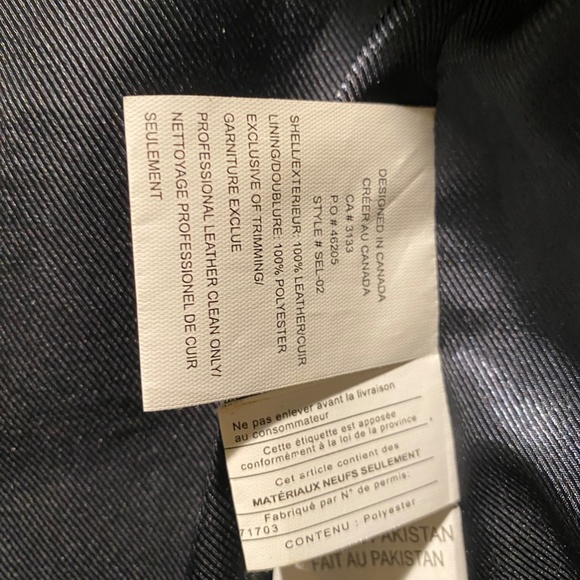 Navy Leather Jacket | Hide House | Size Small - Picture 5 of 6